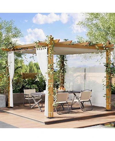 gaomon 10x10Ft Outdoor Uv Protection Aluminum Pergola for Patio, Garden, Backyard