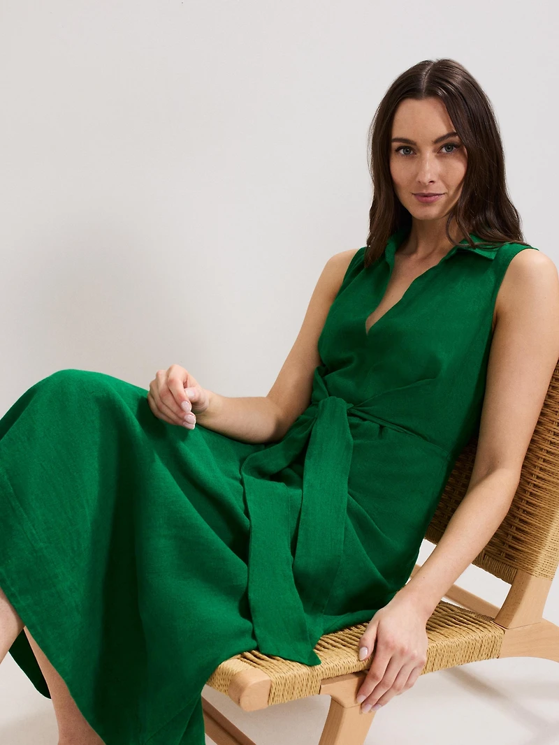 Phase Eight Women's Sculpted Tie-Waist Midi Shirt Dress