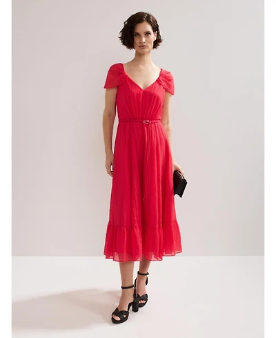 Phase Eight Women's Jen Gathered V-Neck Midi Dress