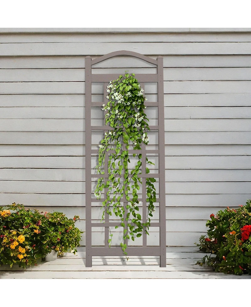 Dura-Trel Cambridge 28 x 75 Inch Pvc Vinyl Outdoor Garden Patio Trellis, Mocha