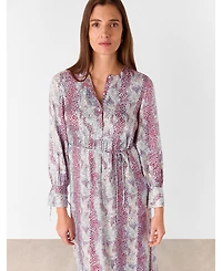 Whistles Women's Mottled Snake Print Midi Dress