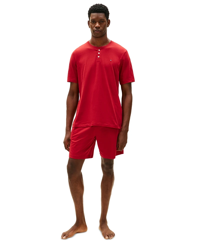 Tommy Hilfiger Men's Short Sleeve Solid Henley