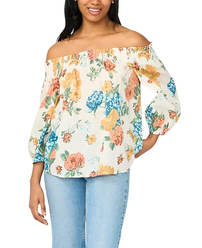 CeCe Women's Off-The-Shoulder Printed Top