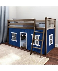 Max & Lily Twin over Low Bunk with Curtains