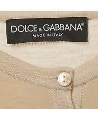 Pre-Owned Dolce & Gabbana Women's Floral Print Silk And Knit Cardigan