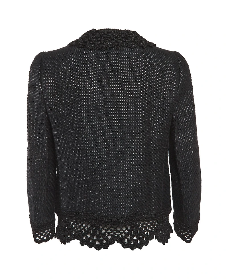 Pre-Owned Dolce & Gabbana Women's Lace Trim Tweed Jacket