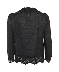 Pre-Owned Dolce & Gabbana Women's Lace Trim Tweed Jacket