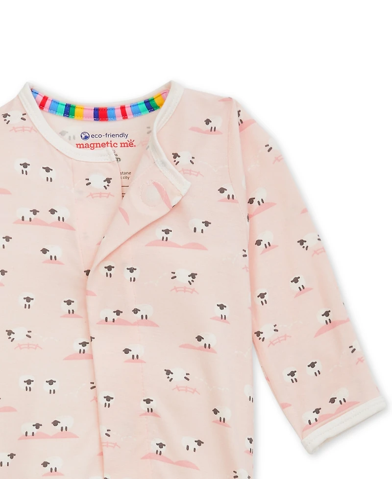 Magnetic Me Baby Girls' Baa Long-Sleeve Coverall