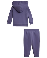 Polo Ralph Lauren Baby Girls' Picot-Trim Fleece Hoodie and Jogger Pants, 2-Piece Set