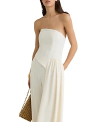 Reiss Women's Strapless Drape Wide-Leg Jumpsuit
