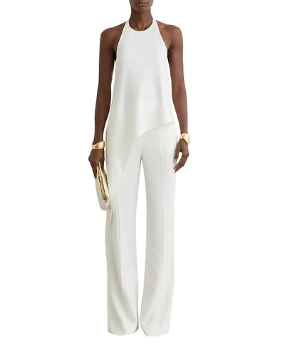 Reiss Women's Asymmetric Draped Halterneck Top