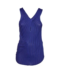 Pre-Owned Roberto Cavalli Women's Rib Knit Twist Front Top