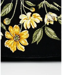 Fable England Botanical Velvet Embroidered Purse Large