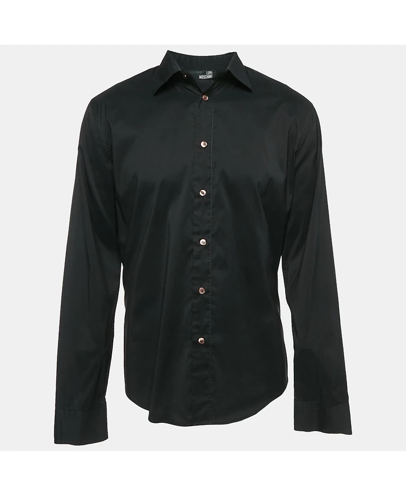 Pre-Owned Love Moschino Men's Cotton Button Front Shirt