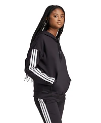 adidas Womens Essentials 3-Stripes Fleece Hoodie