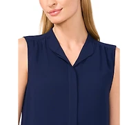 CeCe Women's Open Collar Sleeveless Top