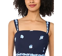 CeCe Women's Wide Strap Square Neck Top
