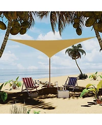 gaomon 12x12x12 inches ' Triangle Sun Shade Sail Shade Cloth, Sunshade for Patio, Backyard, Deck, Garden, Sand