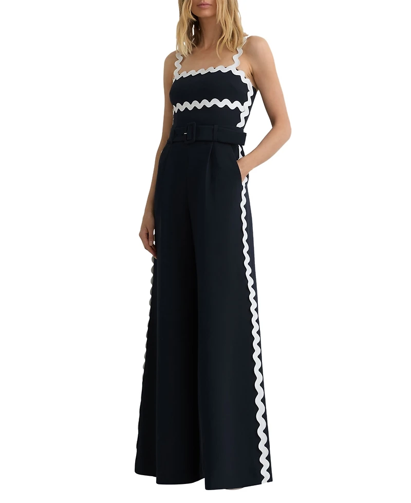 Reiss Womens' Dash Rick Rack Detail Jumpsuit