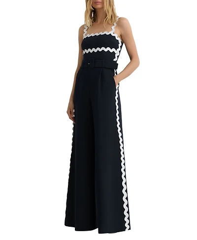 Reiss Womens' Dash Rick Rack Detail Jumpsuit