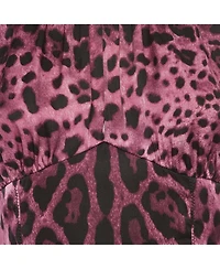Pre-Owned Dolce & Gabbana Women's Leopard Print Satin Top