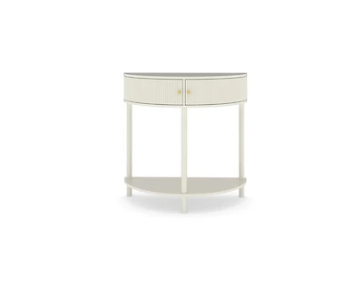 sumyeg 31.5" Corner Cabinet Side Table with 2 Storage Drawers and Bottom Shelf