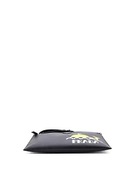 Pre-Owned Prada Convertible Zip Clutch Crossbody Bag Printed Saffiano Leather