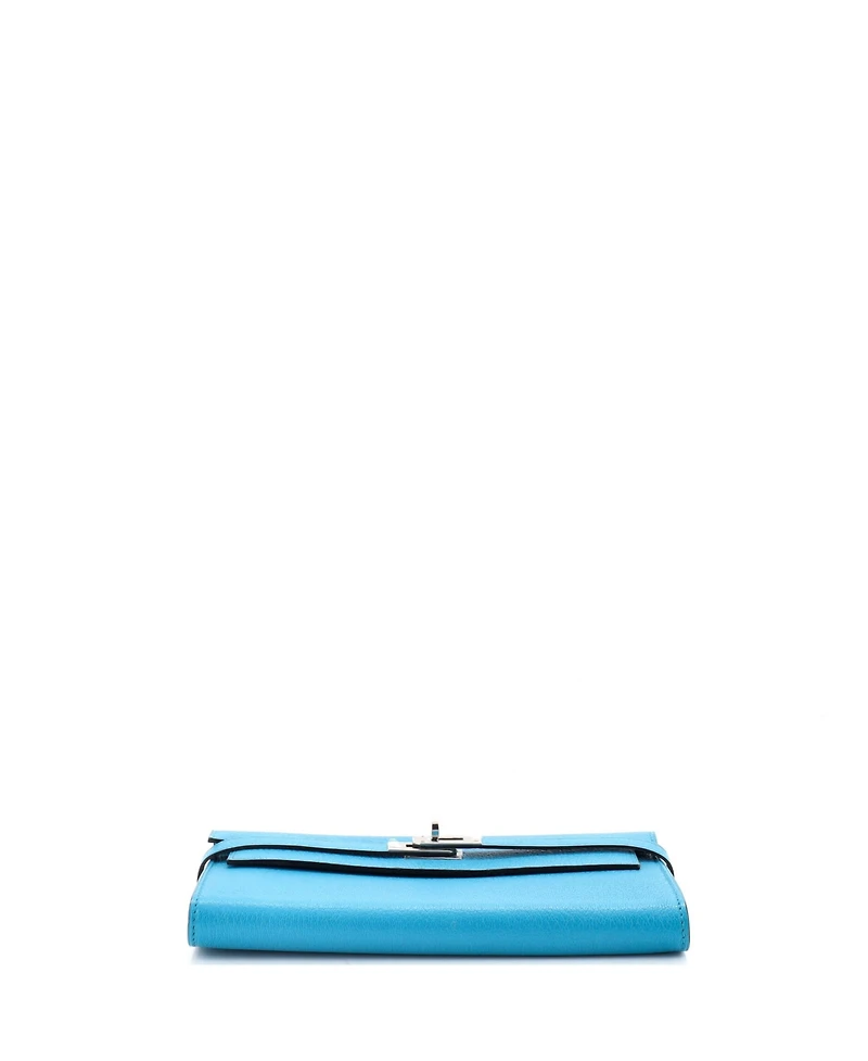 Pre-Owned Hermes Long Kelly Wallet Chevre Mysore