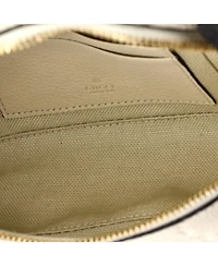 Pre-Owned Gucci Small Emblem Top Handle Vanity Bag Gg Embossed Leather