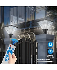Clihome 15inch Outdoor Post Light, Led with Remote Control, Dimmable, Timer Function