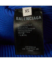 Pre-Owned Balenciaga Women's Logo Print All-Over Rib Knit Pullover