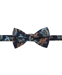 Trafalgar Men's Birds of Prosperity Silk Button End Suspenders and Bow Tie Set