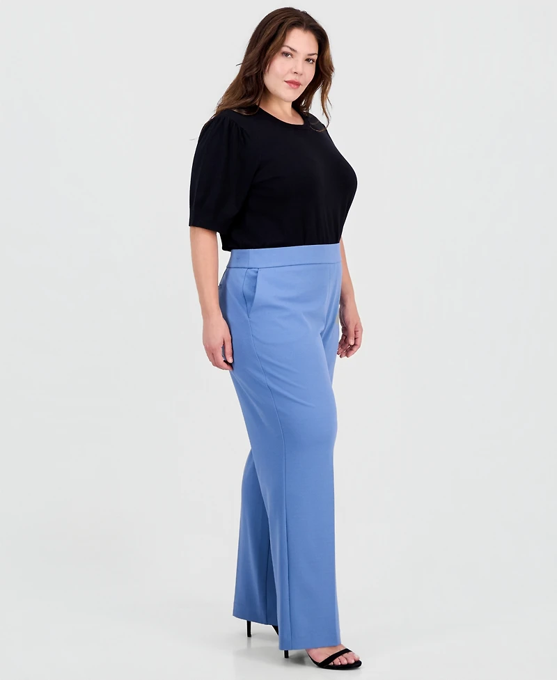 Anne Klein Essentials Plus Pull-On Slash Pocket Pants