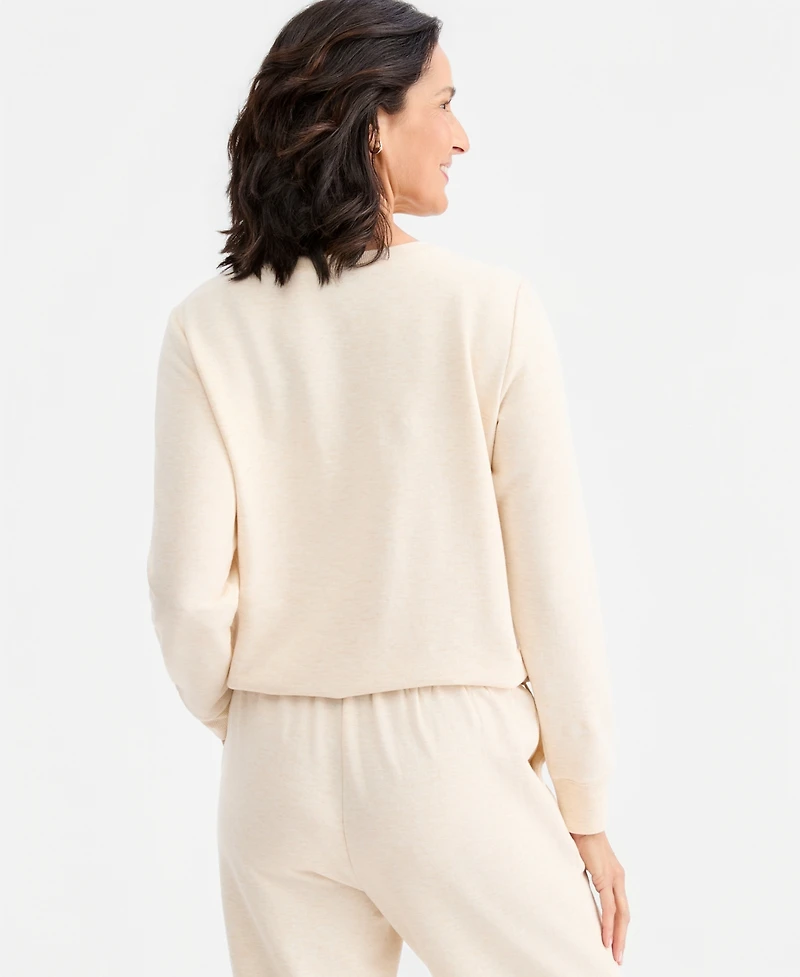 Style & Co Women's LuxSoft Fleece Crewneck Sweatshirt, Macy's Exclusive