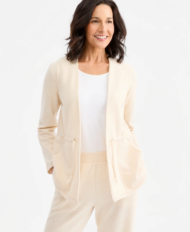 Style & Co Women's LuxLounge Fleece Jacket, Macy's Exclusive