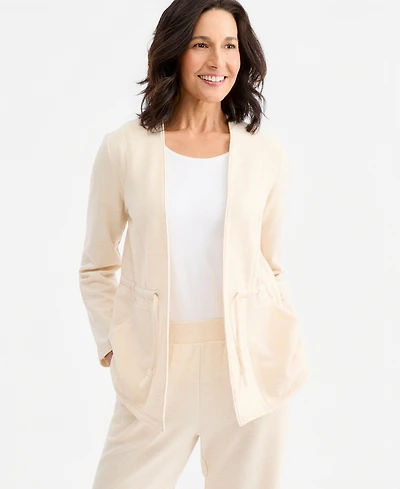 Style & Co Women's LuxLounge Fleece Jacket, Macy's Exclusive