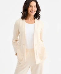Style & Co Women's LuxLounge Fleece Jacket, Macy's Exclusive