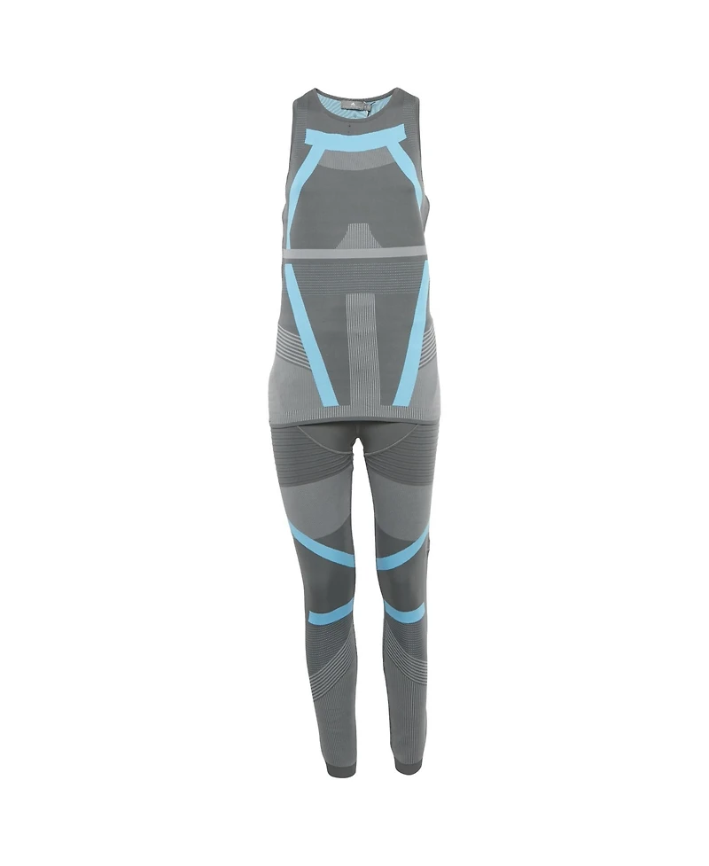 Pre-Owned Stella Mccartney Women's X Adidas Pattered Jersey Top and Leggings Active Wear Set