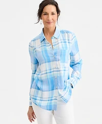 Style & Co Women's Plaid Perfect Shirt, Macy's Exclusive