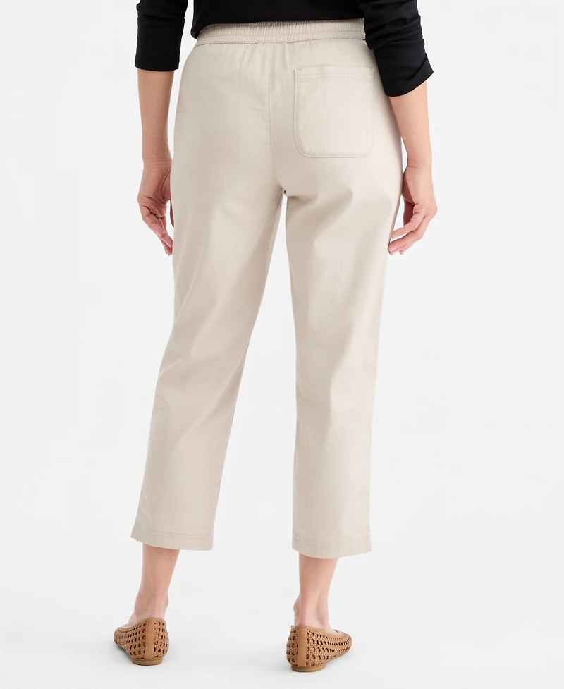 Style & Co Women's Side Zip Cropped Tapered Pants, Macy's Exclusive