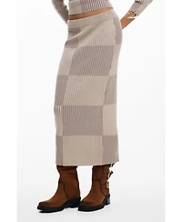 Desigual Women's Long ribbed skirt