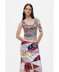 Desigual Women's Asymmetrical printed skirt