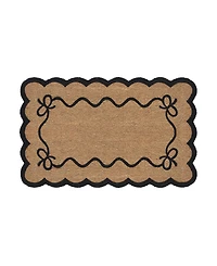 Vcny Home Bow Scalloped Edge Coir Outdoor Doormat, 30" x 48"