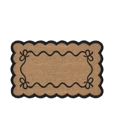 Vcny Home Bow Scalloped Edge Coir Outdoor Doormat