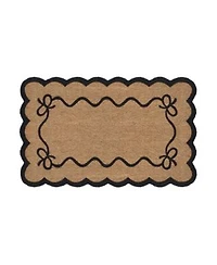 Vcny Home Bow Scalloped Edge Coir Outdoor Doormat