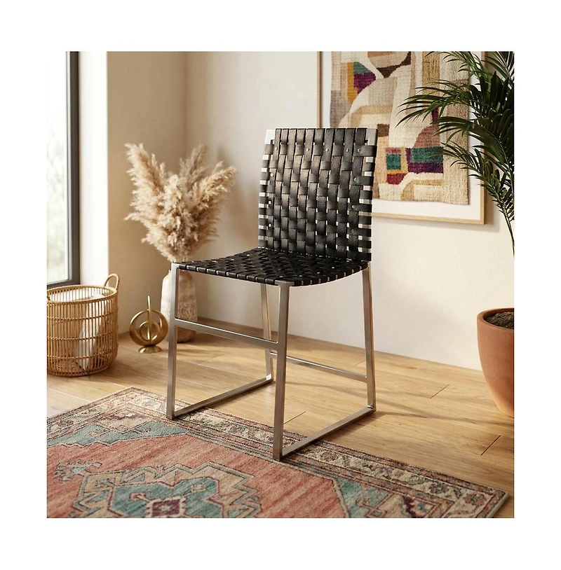 Butler Specialty Urban Woven Leather Side Chair