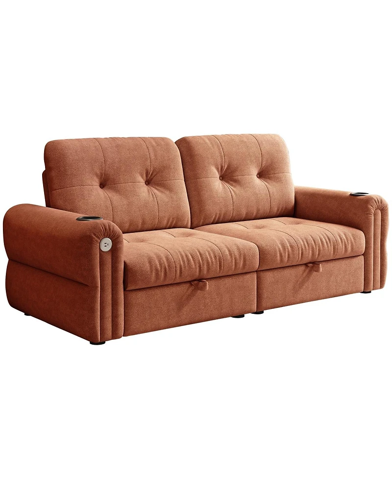 Streamdale Furniture 77" Convertible Sofa Bed, Sheneyron Fabric