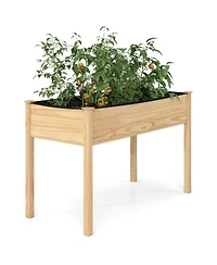 Slickblue Wooden Raised Garden Bed for Vegetables and Plants