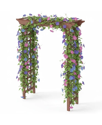 Streamdale Furniture Wooden Arbor Wedding Arch for Ceremony Garden Backyard Decor