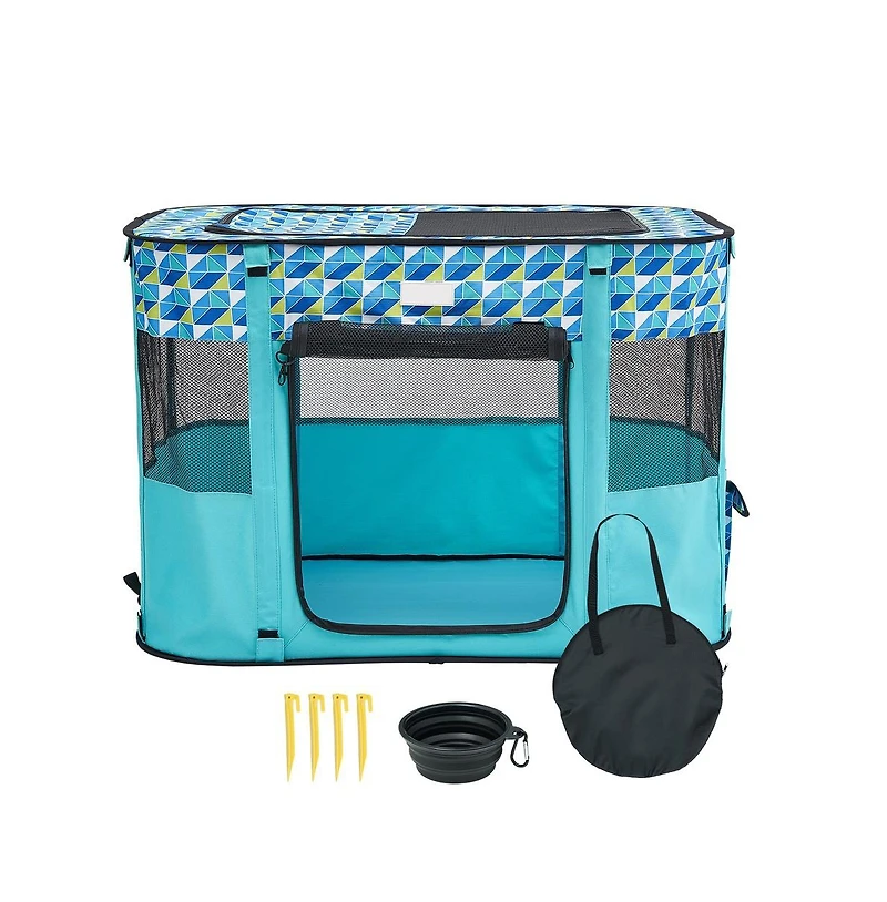 Ruie Foldable Soft Pet Playpen Crate Kennel for Puppies and Cats